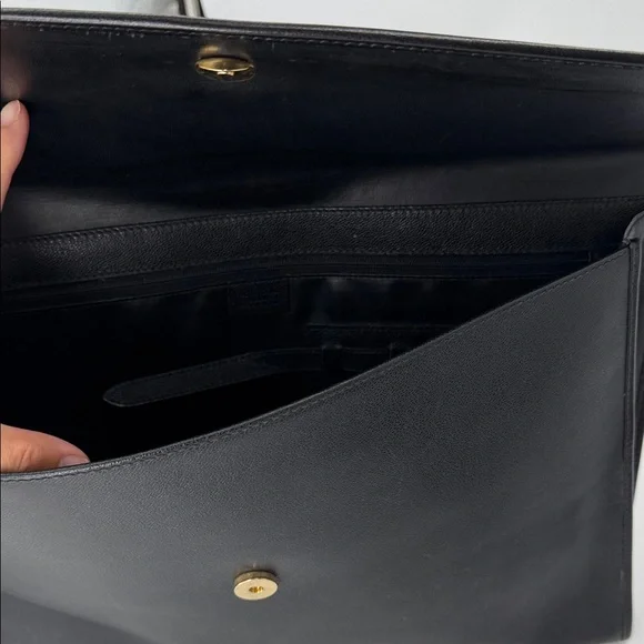 Nina Ricci Black Leather Envelope Bag - Picture 6 of 9